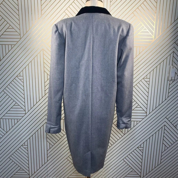 Henri Bendel Vintage Velvet Collar Zip Shift Dress - Picture 7 of 10